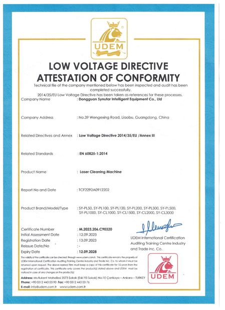 Κίνα Dongguan Synutar Intelligent Equipment Co., Ltd. Πιστοποιήσεις